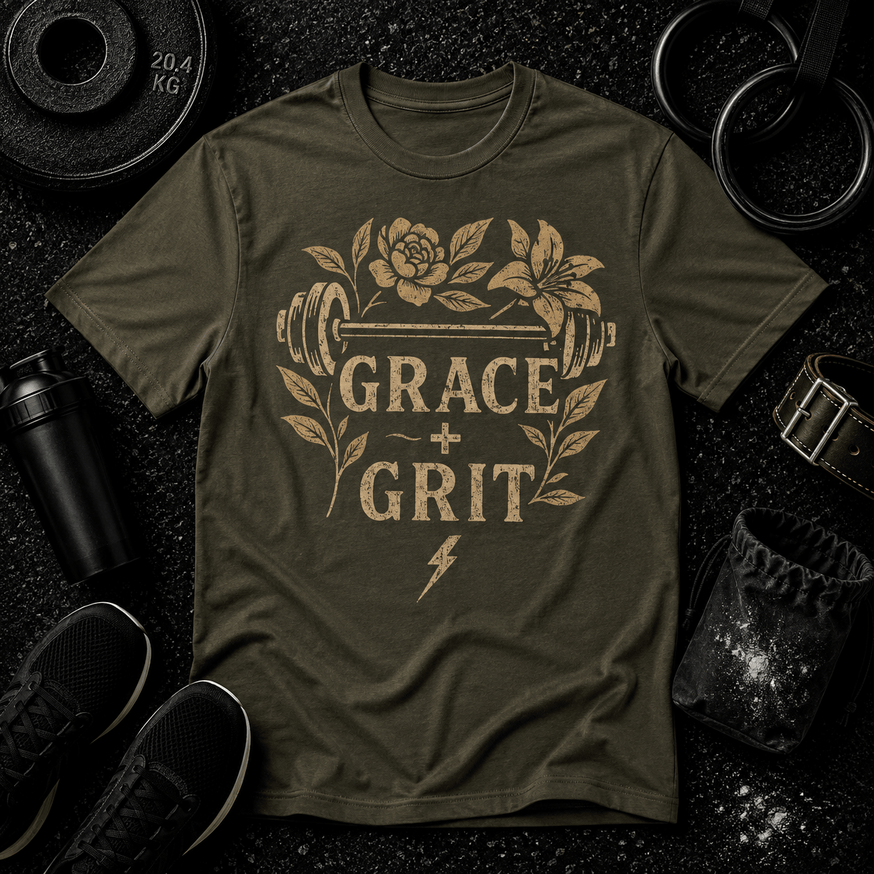 Grit and Grace Tee - Discipline Over Motivation 24/7