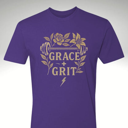 🌸 Grit and Grace – Women's Mindset Tee | Motivational Gym & Workout Apparel - Discipline Over Motivation 24/7