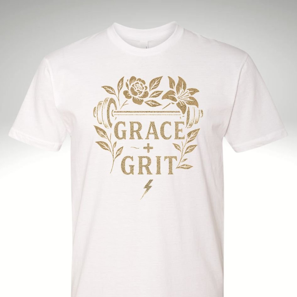 🌸 Grit and Grace – Women's Mindset Tee | Motivational Gym & Workout Apparel - Discipline Over Motivation 24/7