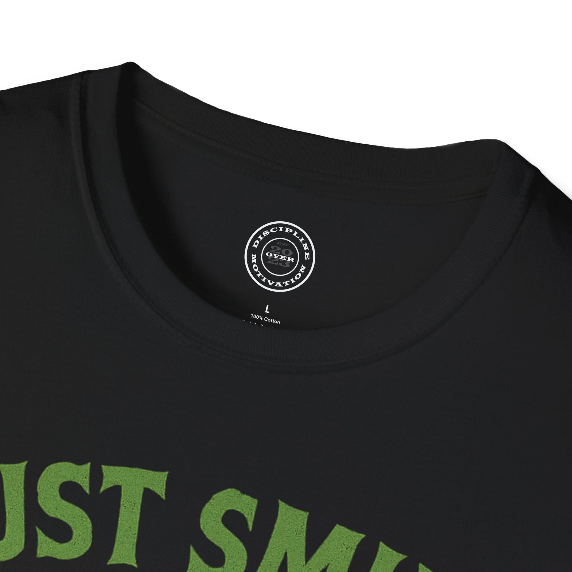 Halloween Green Skull Just Smile and Lift Heavy Pump Cover Up T-Shirt | Motivational Gym & Weightlifting Apparel - Discipline Over Motivation 24/7