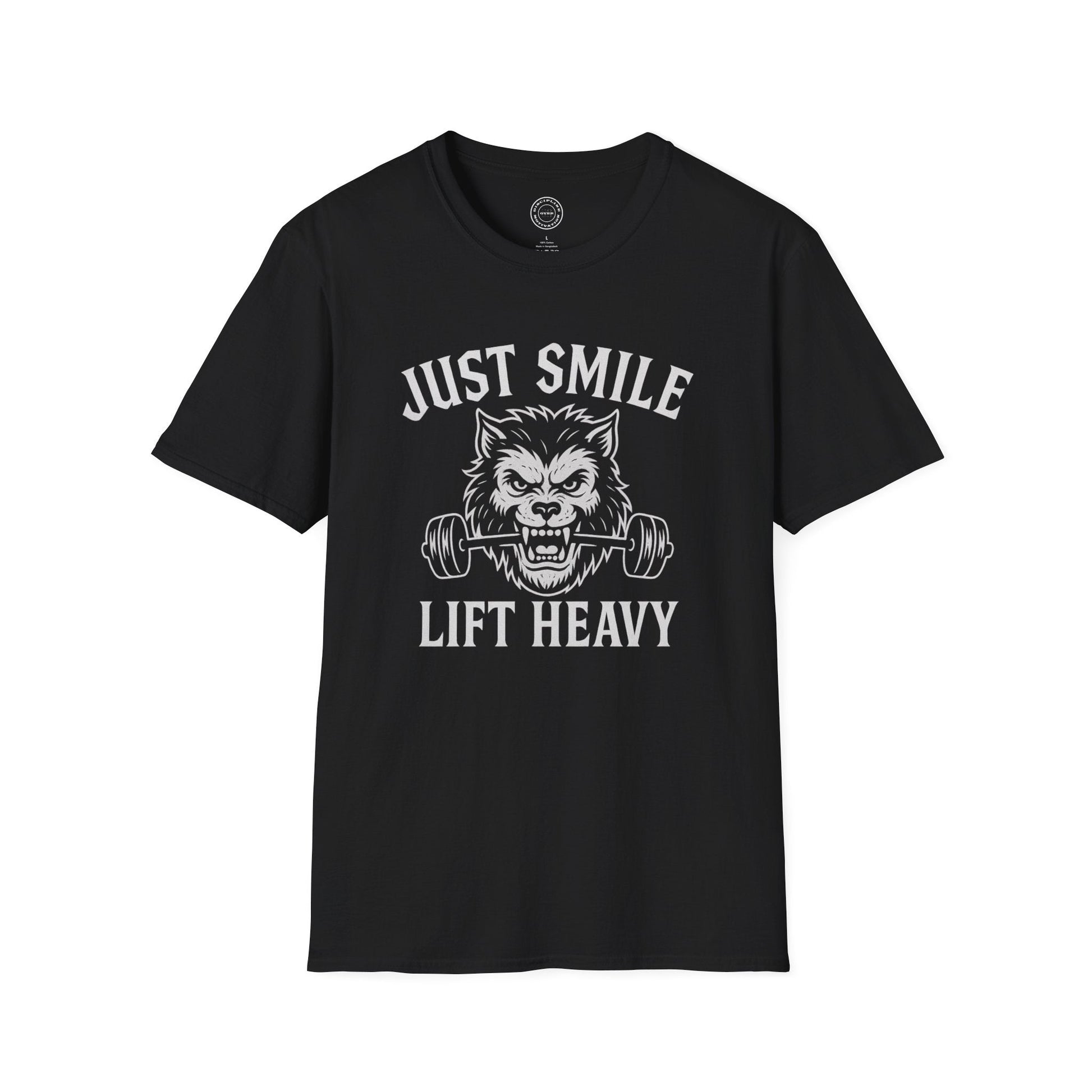 Halloween Spooky Werewolf Just Smile and Lift Heavy Pump Cover Up T-Shirt | Motivational Gym & Weightlifting Apparel - Discipline Over Motivation 24/7