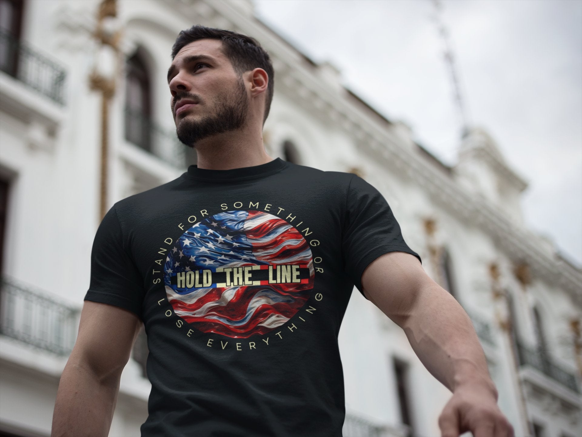 Hold the line American Flag - Discipline Over Motivation 247