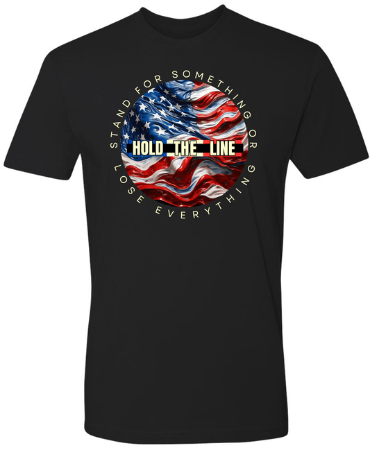 Hold the line American Flag - Discipline Over Motivation 24/7