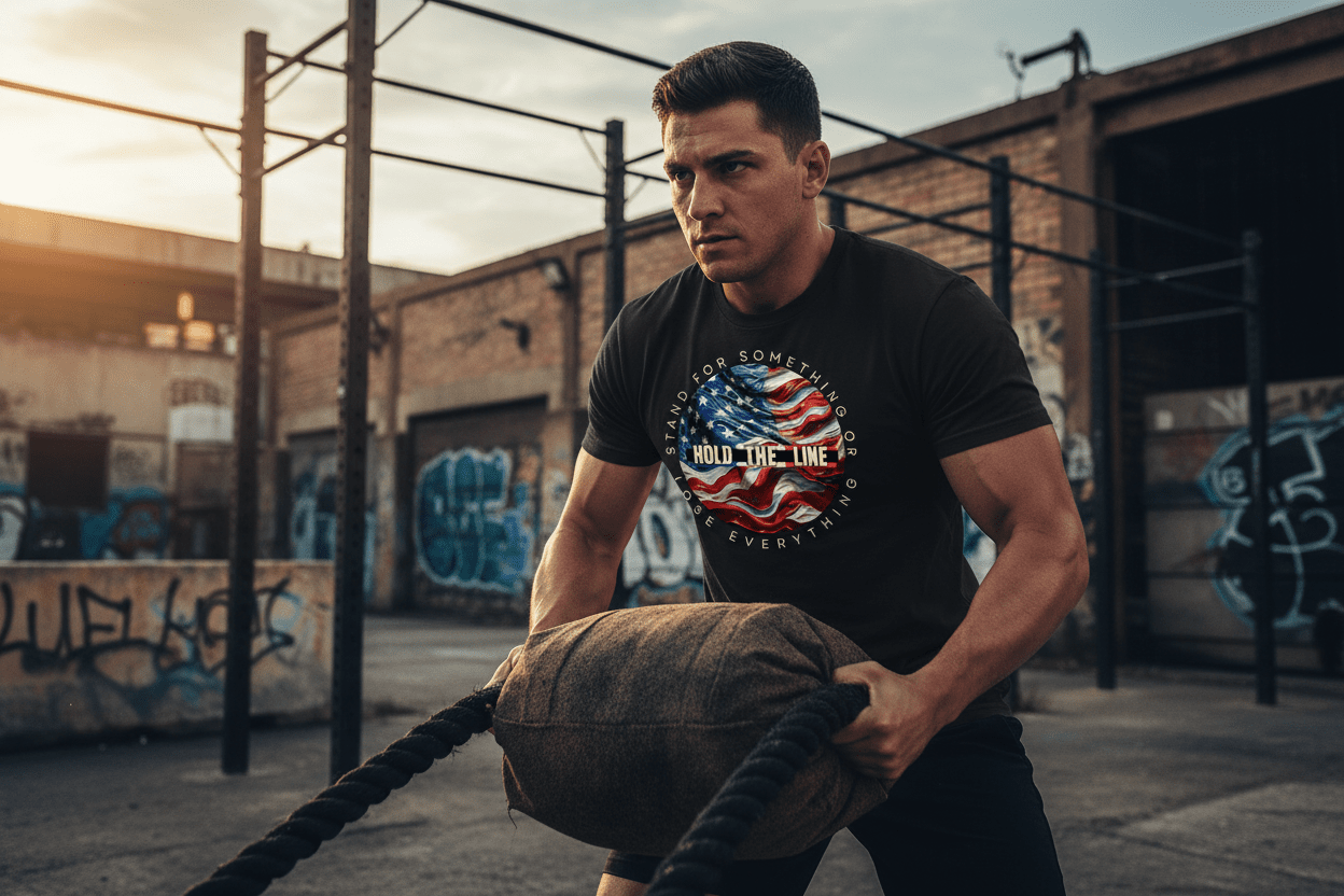 Hold the Line OG Tee - Discipline Over Motivation 24/7
