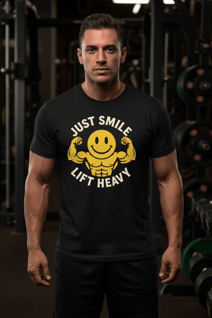 Jacked Just Smile Tee - Discipline Over Motivation 24/7