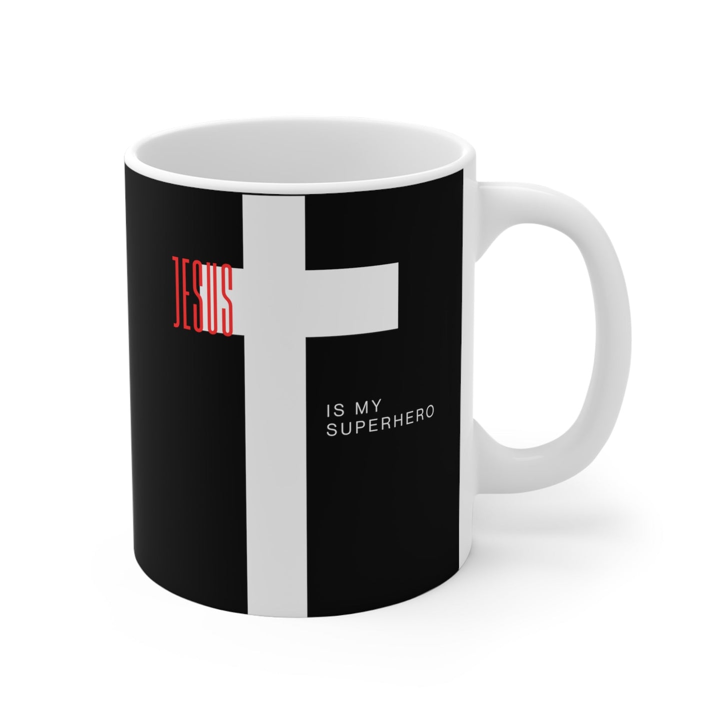 Jesus is My Superhero Mug - Discipline Over Motivation 247