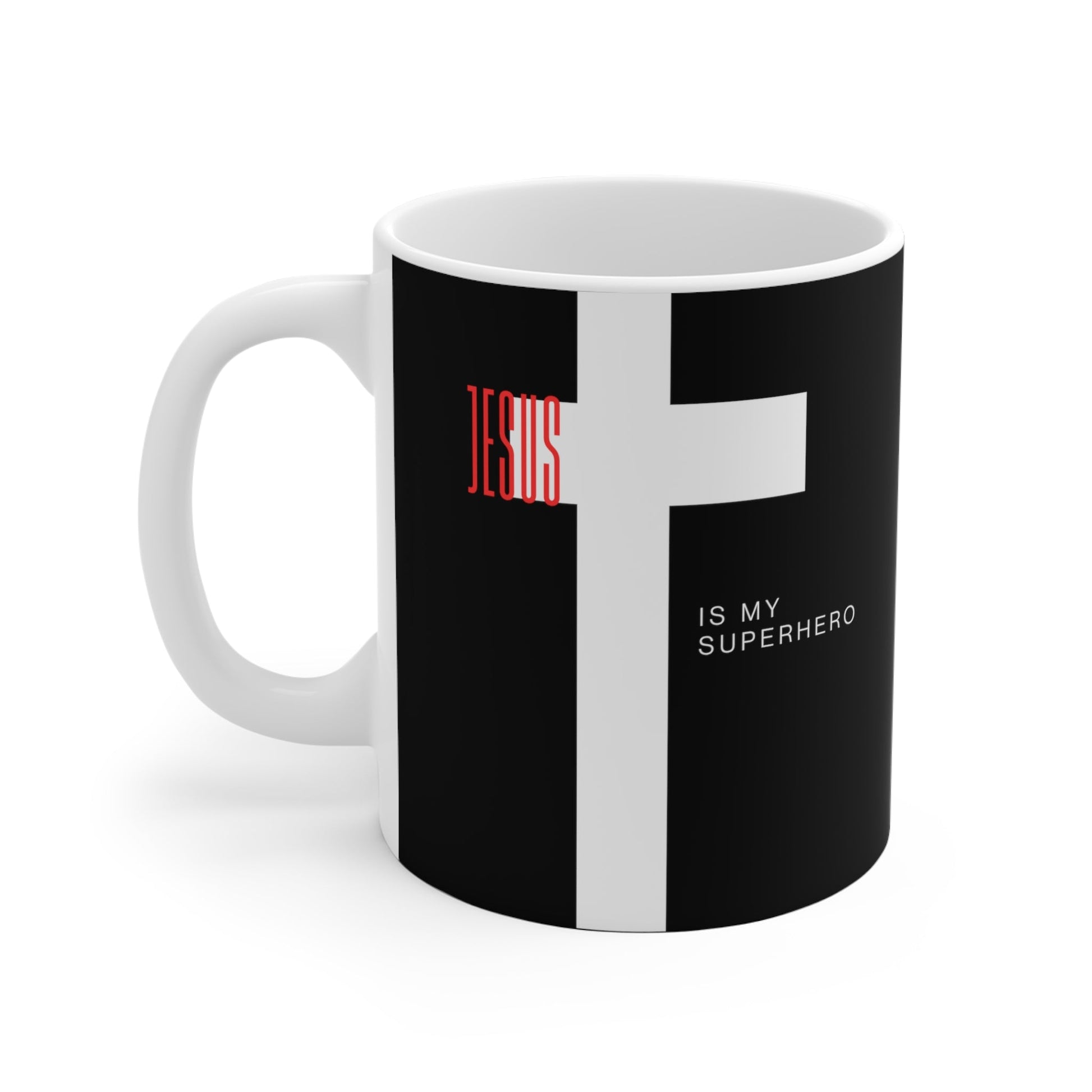 Jesus is My Superhero Mug - Discipline Over Motivation 247