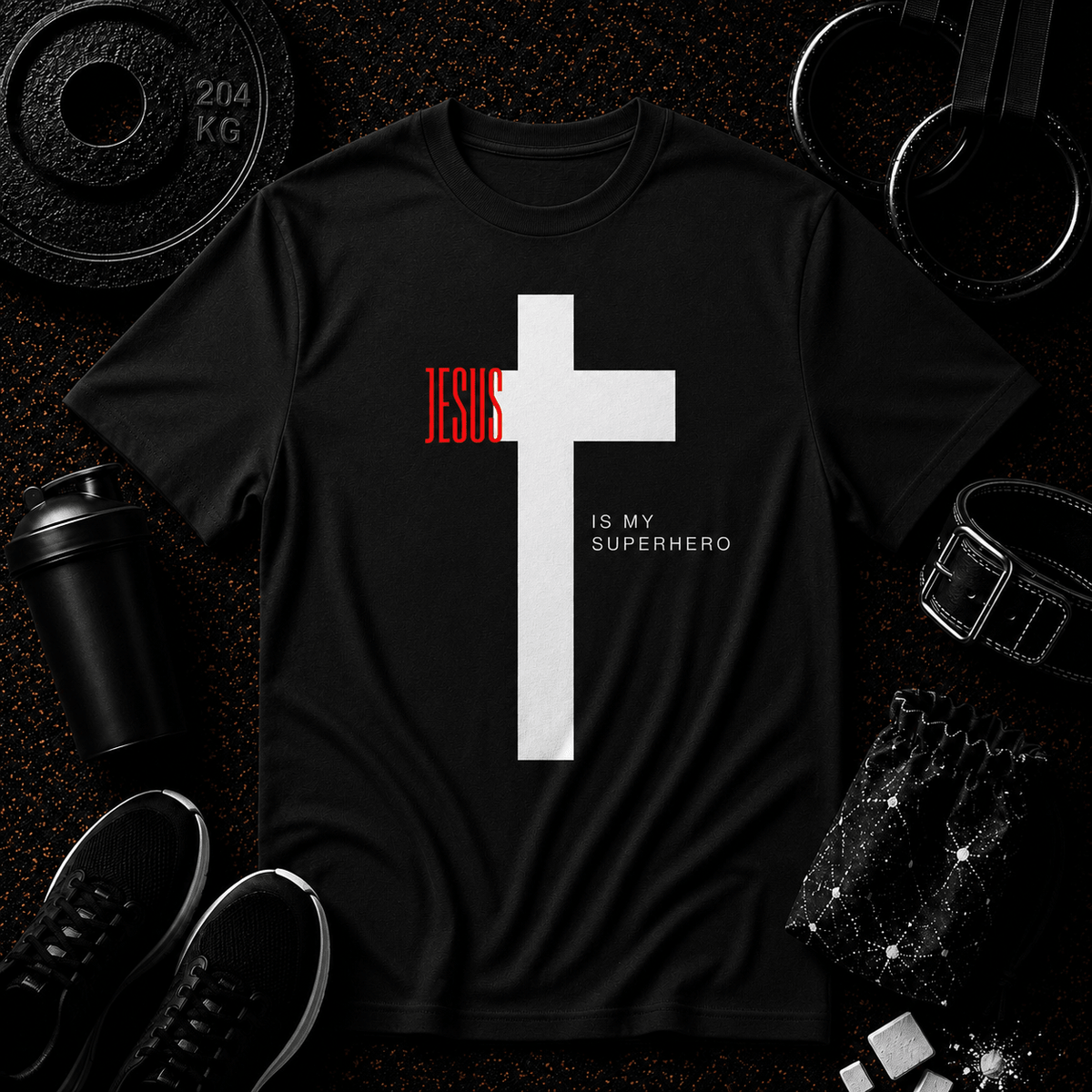 Jesus Is My Superhero Tee - Discipline Over Motivation 24/7