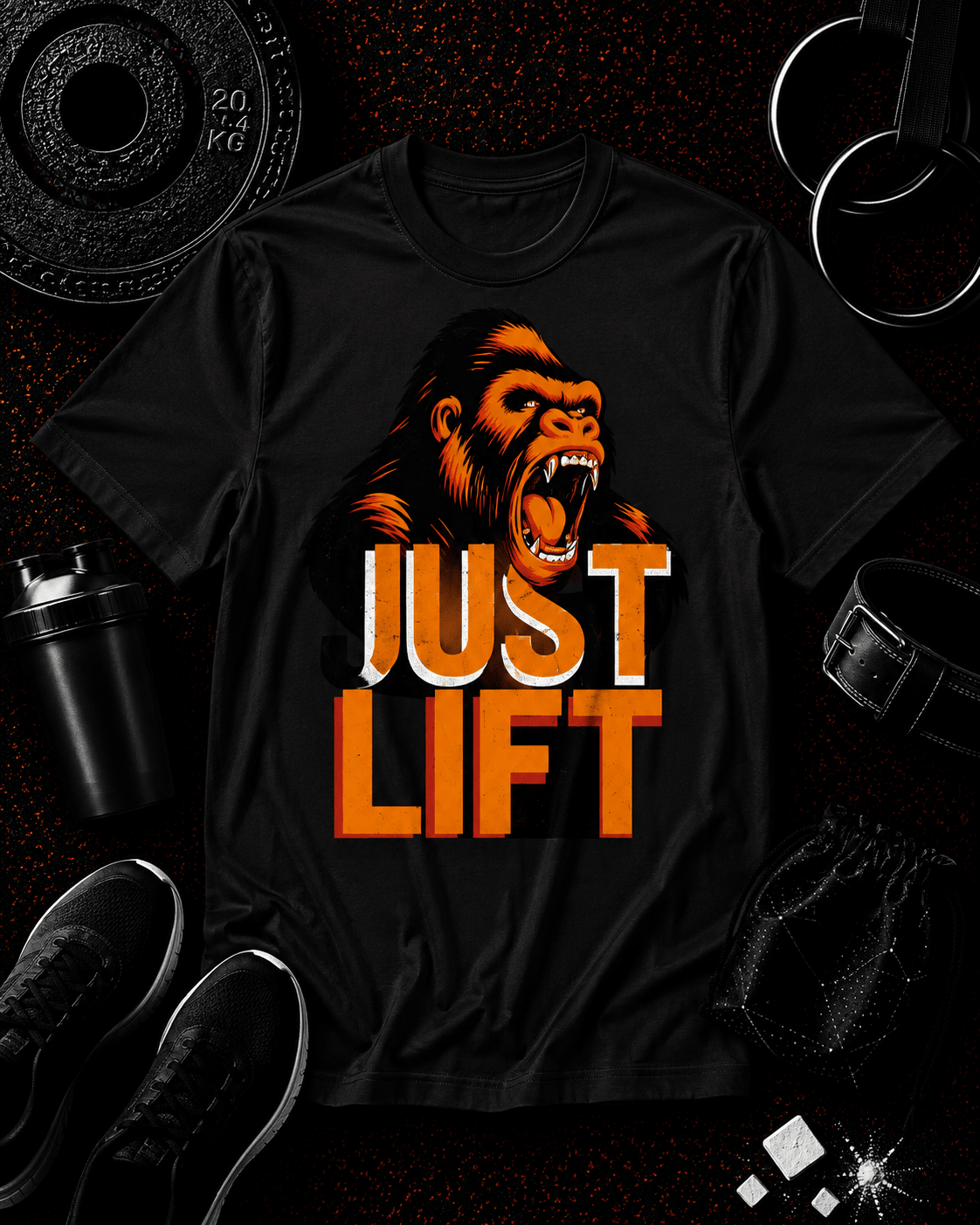 JUST LIFT — ORANGE FACE EDITION - Discipline Over Motivation 24/7