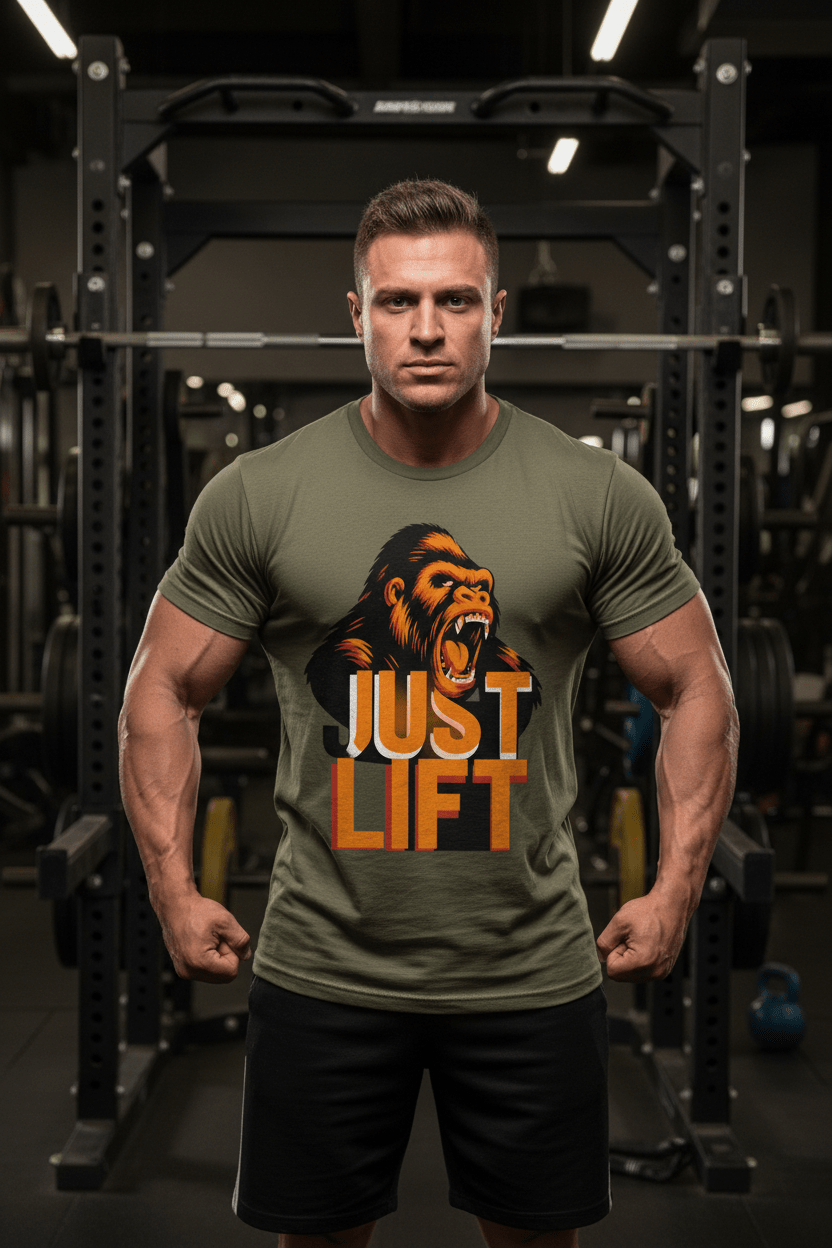 JUST LIFT — ORANGE FACE EDITION - Discipline Over Motivation 24/7