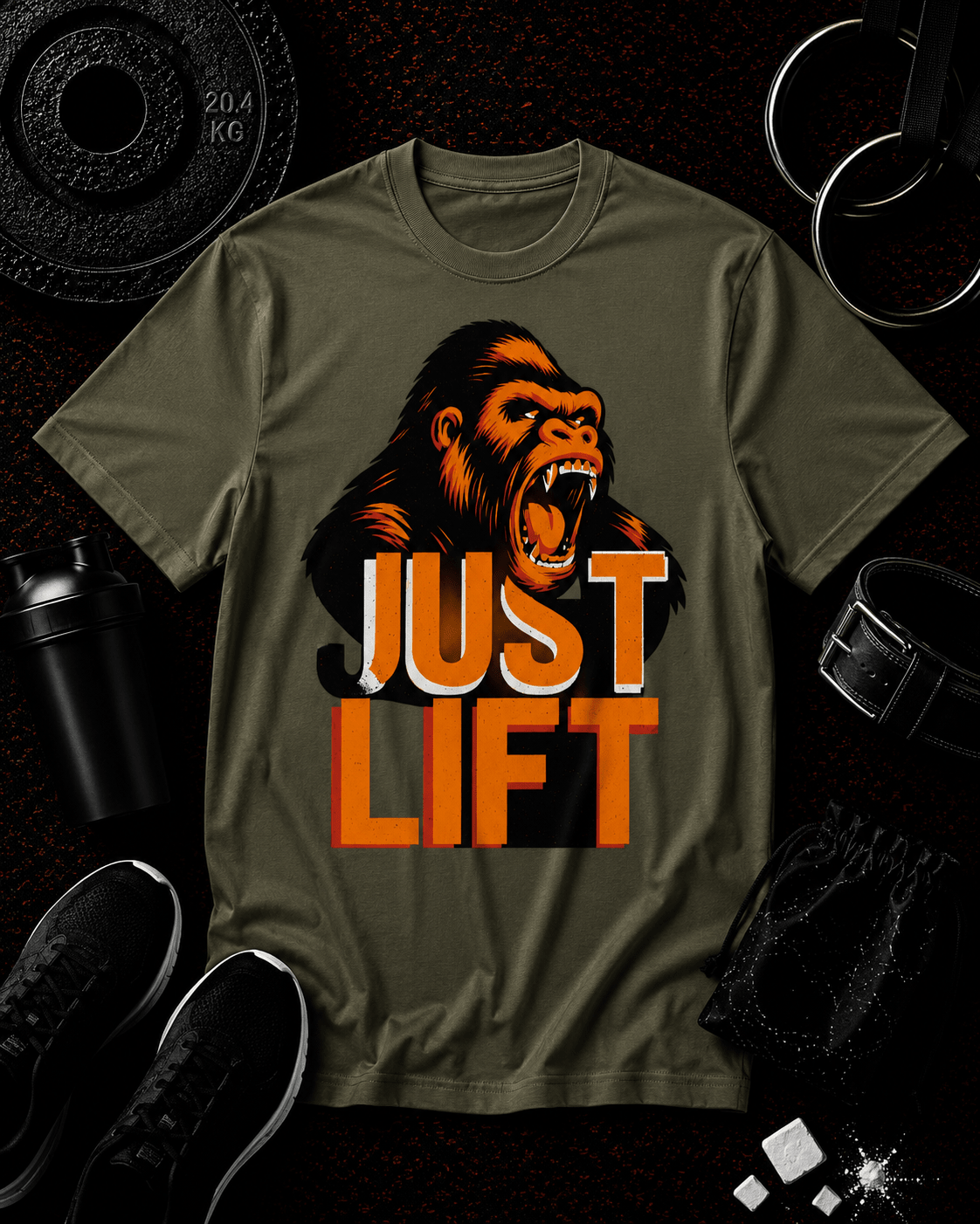 JUST LIFT — ORANGE FACE EDITION - Discipline Over Motivation 24/7