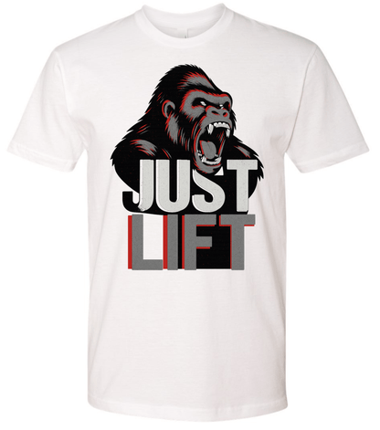Just Lift T-Shirt | Motivational Gym & Workout Apparel for Men & Women Grey Face - Discipline Over Motivation 24/7