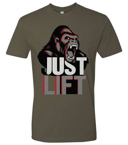 Just Lift T-Shirt | Motivational Gym & Workout Apparel for Men & Women Grey Face - Discipline Over Motivation 24/7
