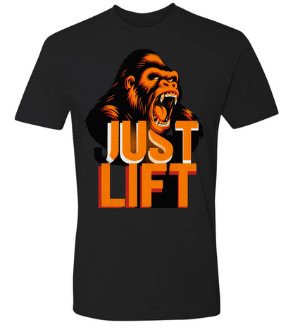 Just Lift T-Shirt | Motivational Gym & Workout Apparel for Men & Women OrangeFace - Discipline Over Motivation 24/7