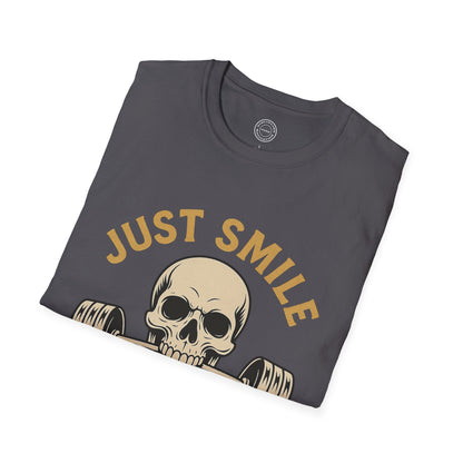 Just Smile and Lift Heavy Pump Cover Up T-Shirt | Motivational Gym & Weightlifting Apparel - Discipline Over Motivation 24/7