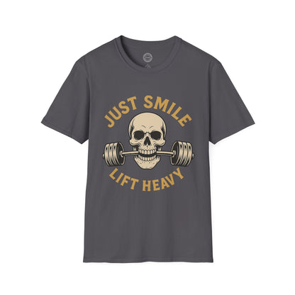Just Smile and Lift Heavy Pump Cover Up T-Shirt | Motivational Gym & Weightlifting Apparel - Discipline Over Motivation 24/7