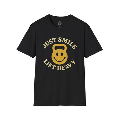 Just Smile and Lift Heavy Pump Cover Up T-Shirt | Motivational Gym & Weightlifting Apparel Kettle Bell - Discipline Over Motivation 24/7
