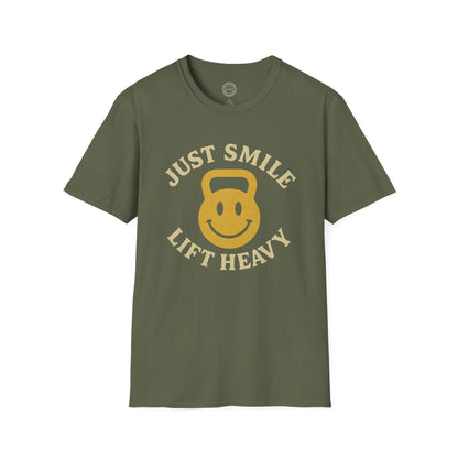 Just Smile and Lift Heavy Pump Cover Up T-Shirt | Motivational Gym & Weightlifting Apparel Kettle Bell - Discipline Over Motivation 24/7