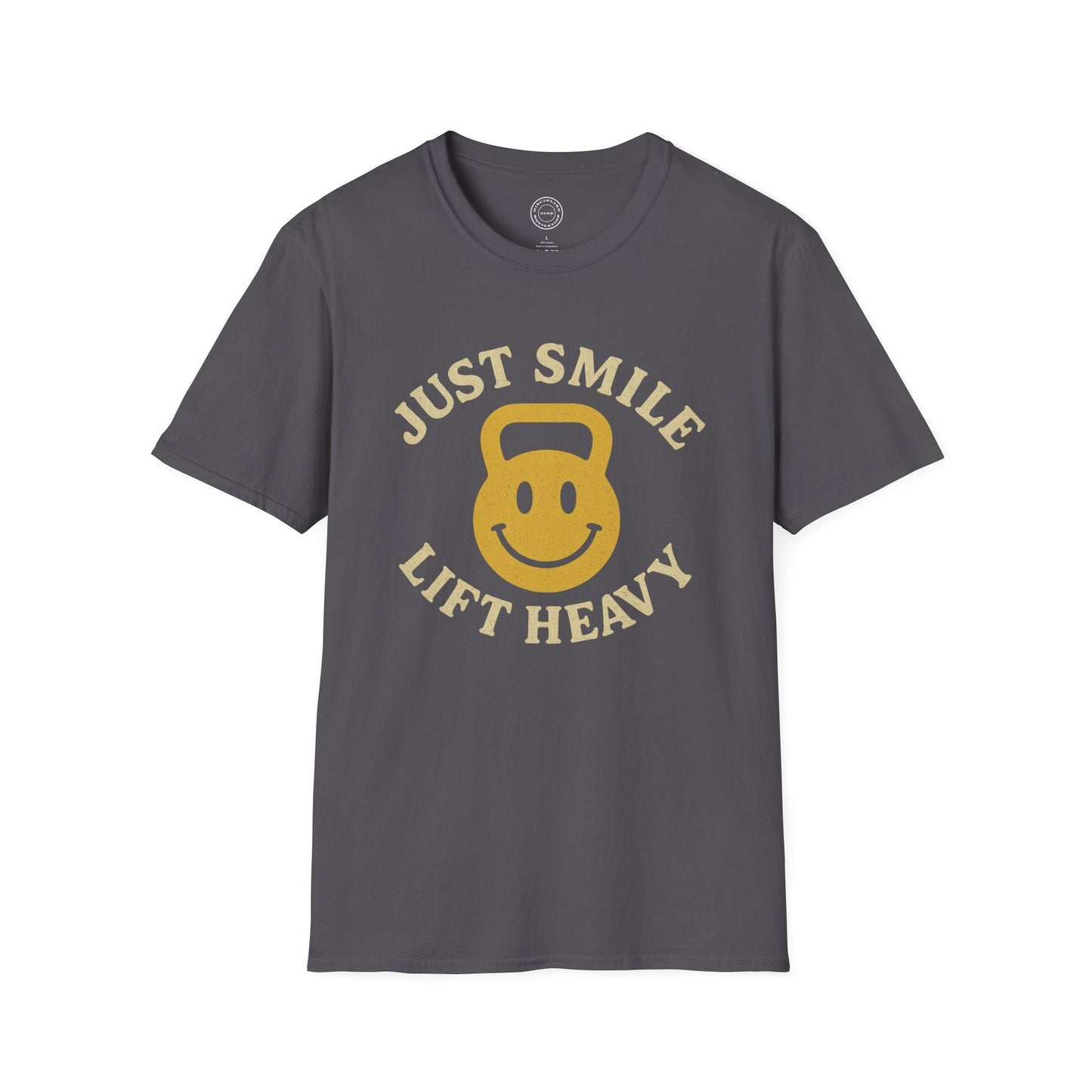 Just Smile and Lift Heavy Pump Cover Up T-Shirt | Motivational Gym & Weightlifting Apparel Kettle Bell - Discipline Over Motivation 24/7