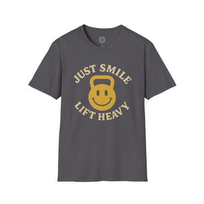 Just Smile and Lift Heavy Pump Cover Up T-Shirt | Motivational Gym & Weightlifting Apparel Kettle Bell - Discipline Over Motivation 24/7