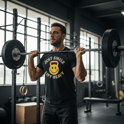 Just Smile Kettle Bell Tee - Discipline Over Motivation 24/7