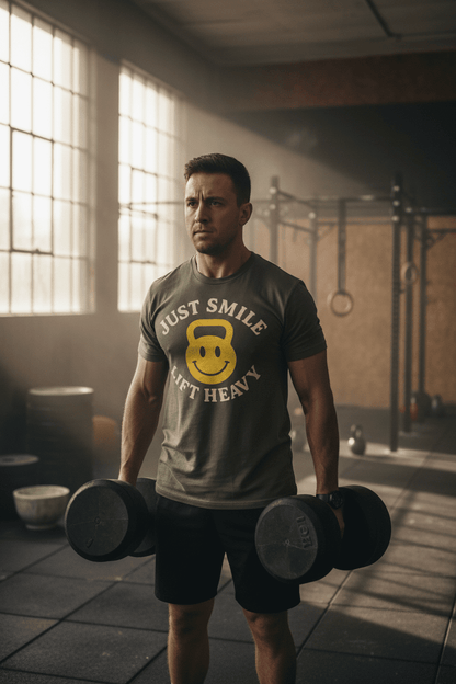 Just Smile Kettle Bell Tee - Discipline Over Motivation 24/7