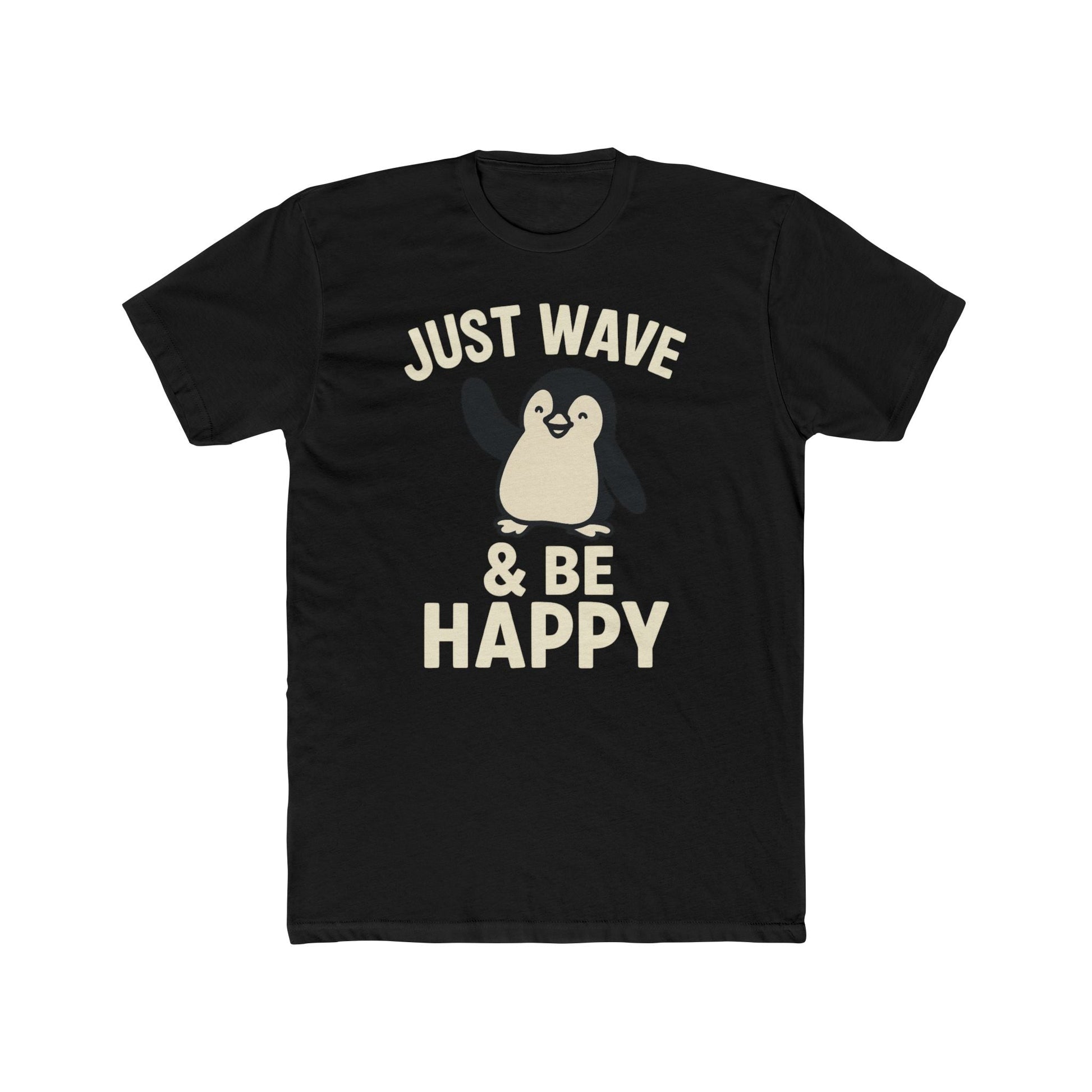 Just Wave & Be Happy Unisex Cotton Crew - Discipline Over Motivation 24/7