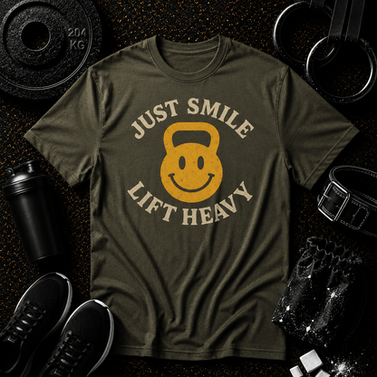KETTLE BELL JUST SMILE AND LIFT HEAVY - Discipline Over Motivation 24/7