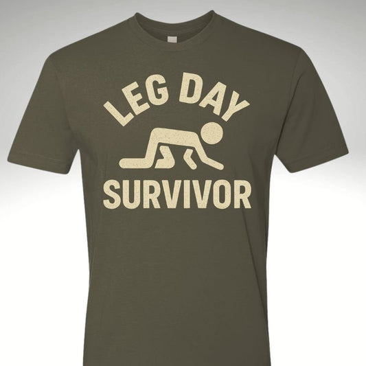 Leg Day Survivor | Motivational Gym & Workout Apparel for Men & Women - Discipline Over Motivation 24/7