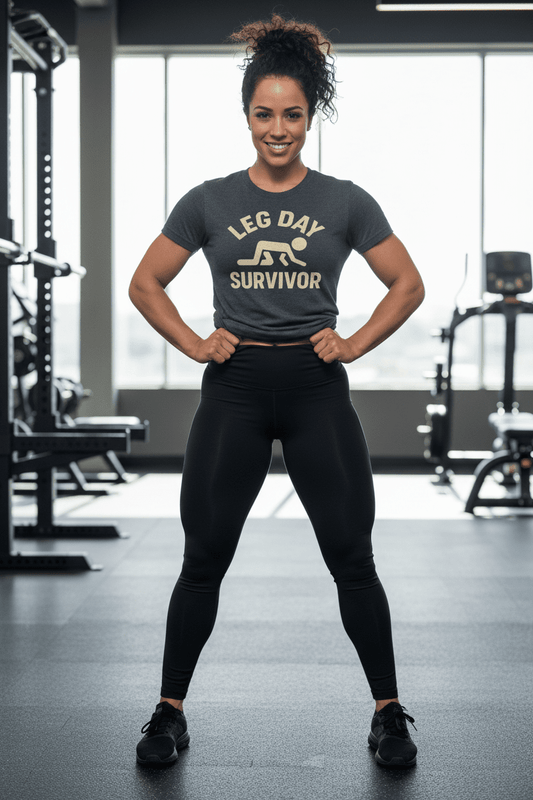 Leg Day Survivor Tee - Discipline Over Motivation 24/7
