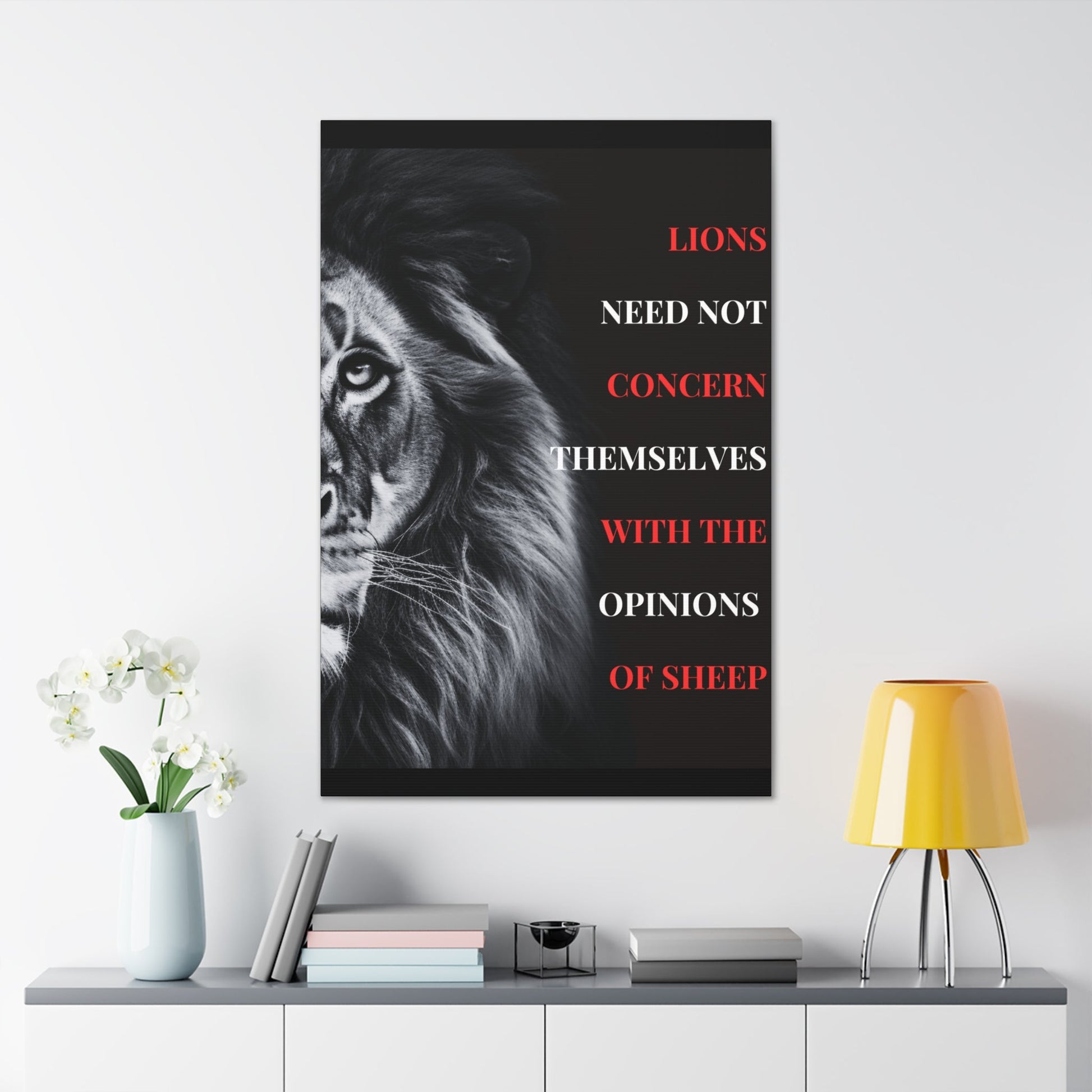 Lions and Sheep Canvas view 1 - Discipline Over Motivation 247