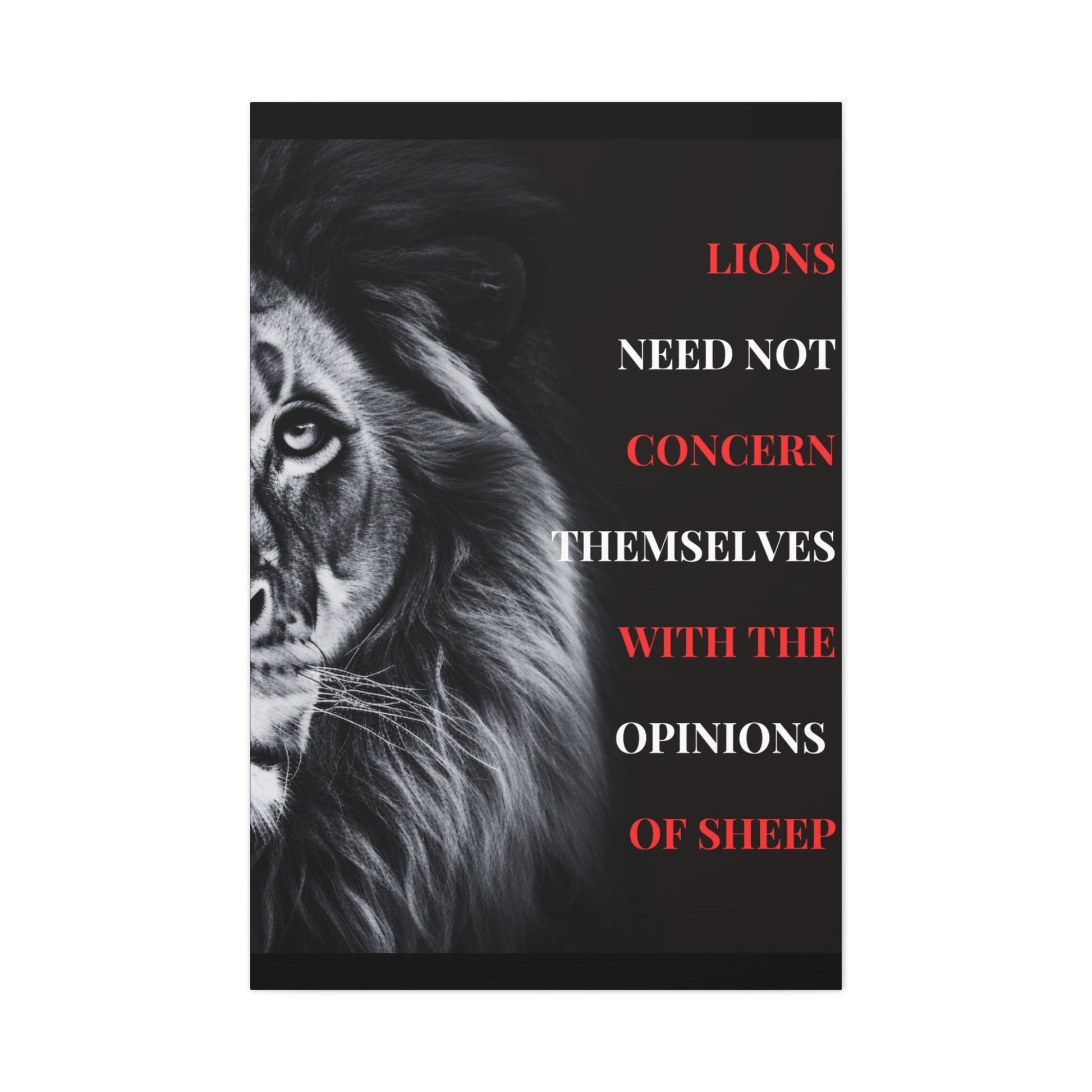 Lions and Sheep Canvas view 1 - Discipline Over Motivation 247