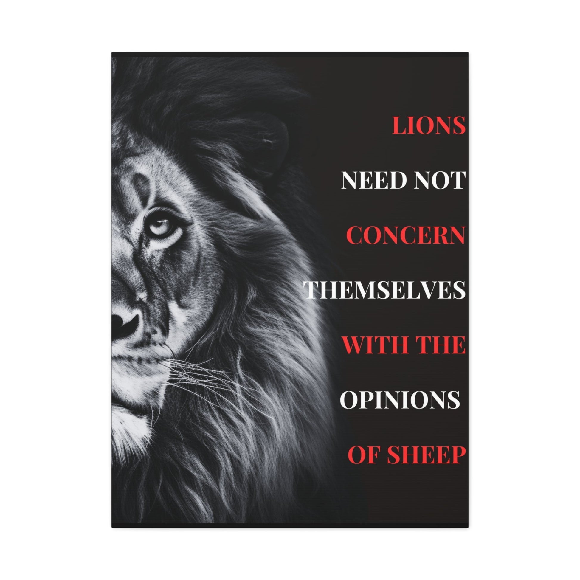 Lions and Sheep Canvas view 1 - Discipline Over Motivation 247