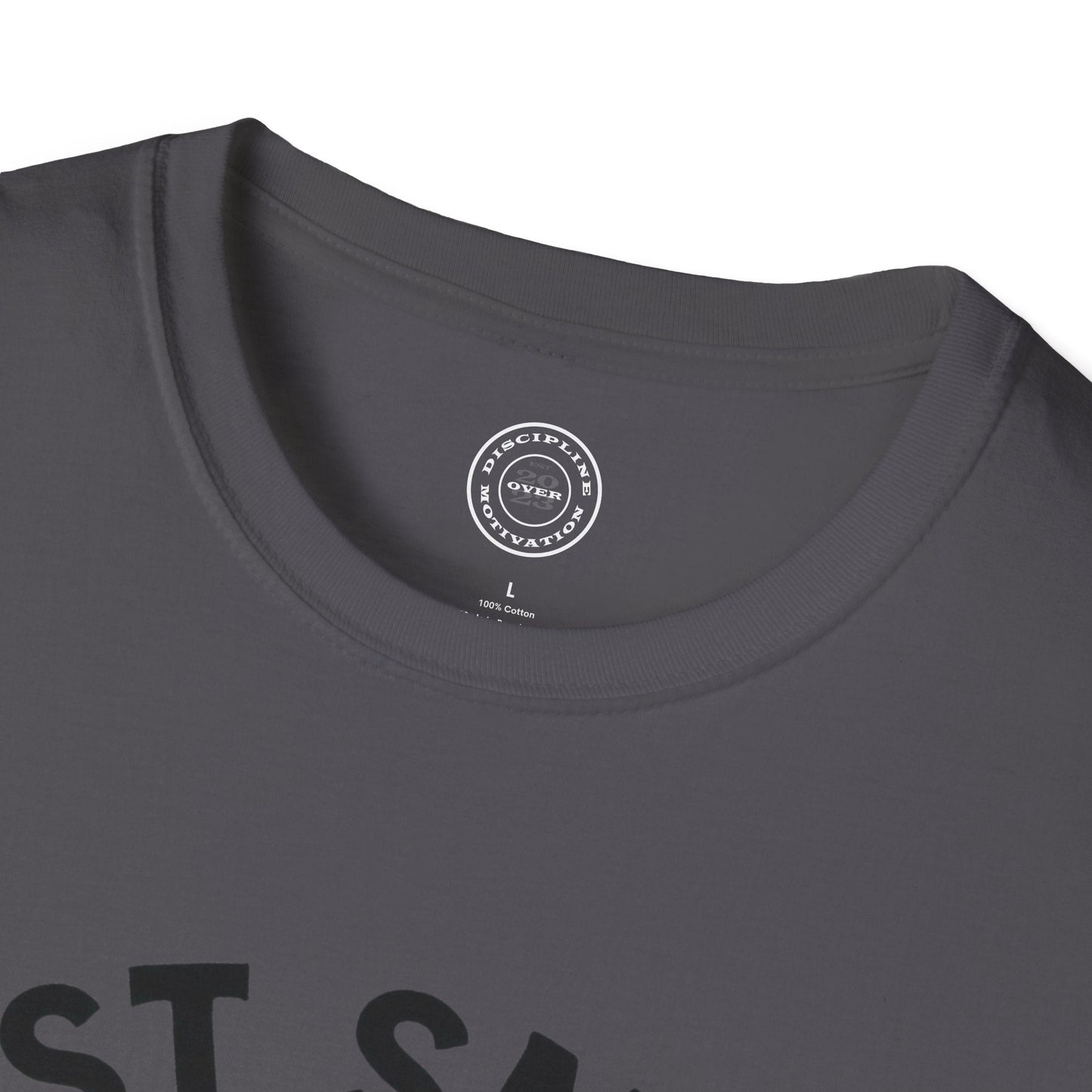 Minimalist Just Smile and Lift Heavy Pump Cover Up T-Shirt | Motivational Gym & Weightlifting Apparel - Discipline Over Motivation 24/7