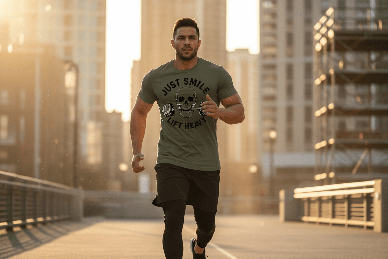 Minimalist Just Smile Tee - Discipline Over Motivation 24/7