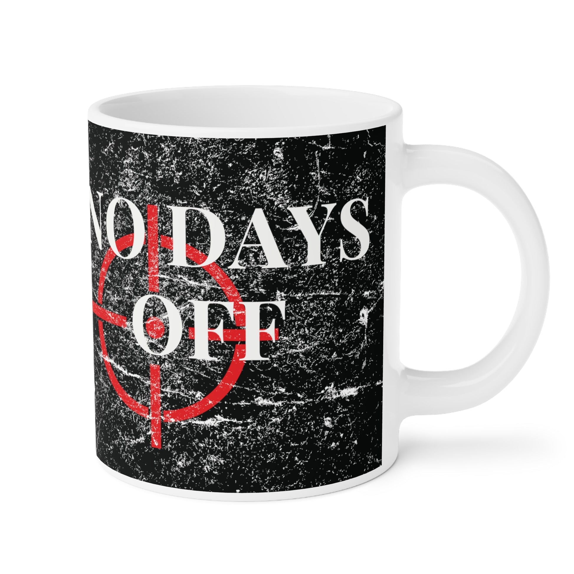 No Days Off Distressed Black Mug - Discipline Over Motivation 247