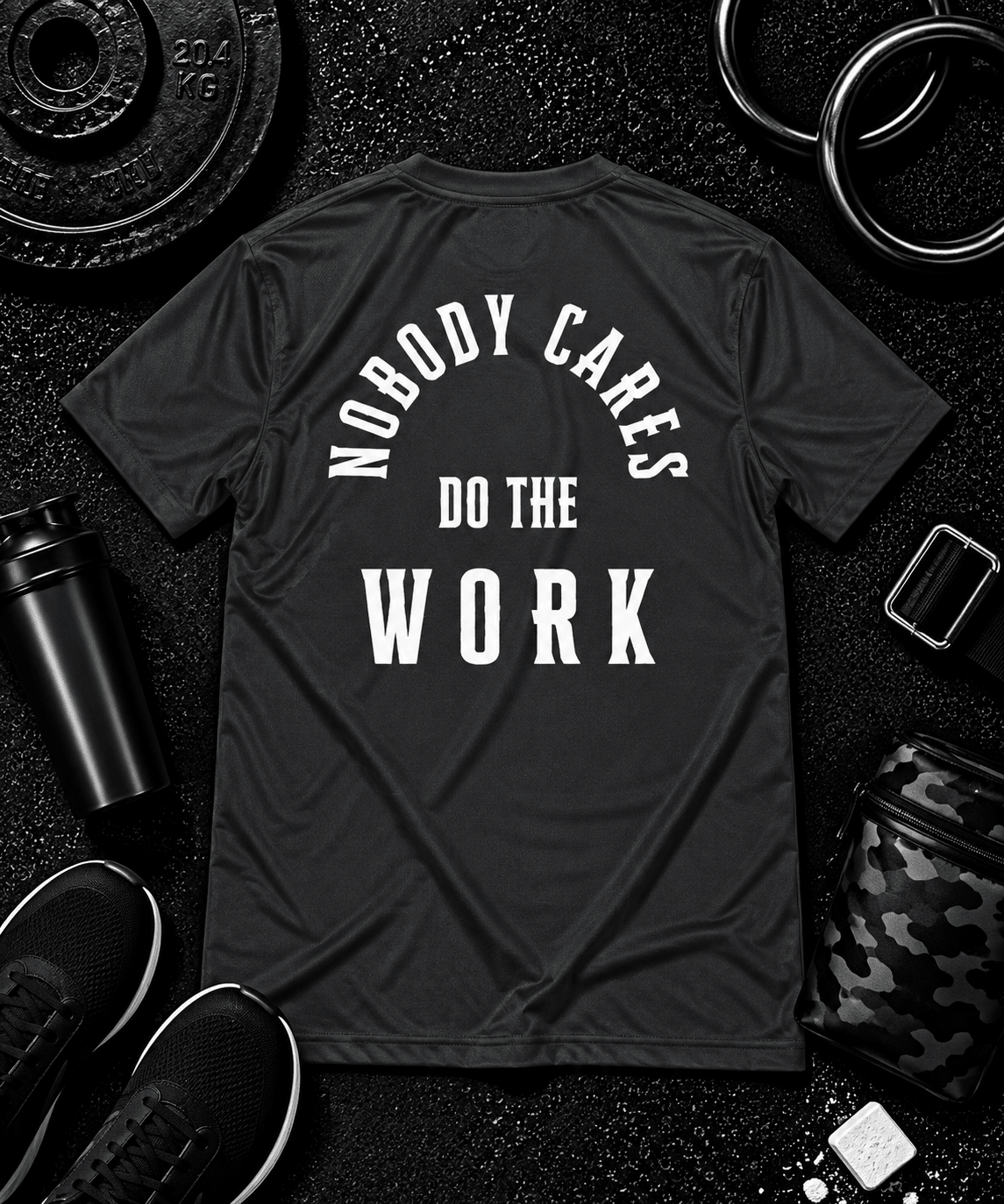 Nobody Cares. Do The Work.™ Premium Tee - Discipline Over Motivation 24/7