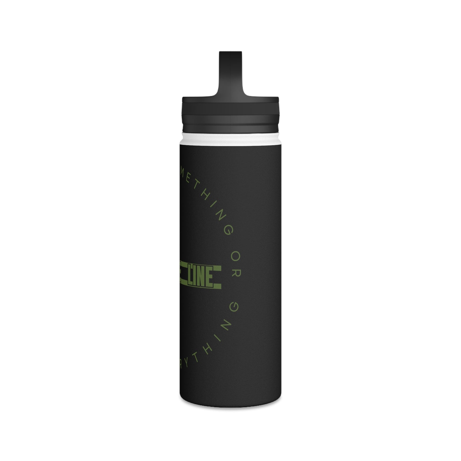 OD Green and Black Hold The Line Water Bottle - Discipline Over Motivation 24/7