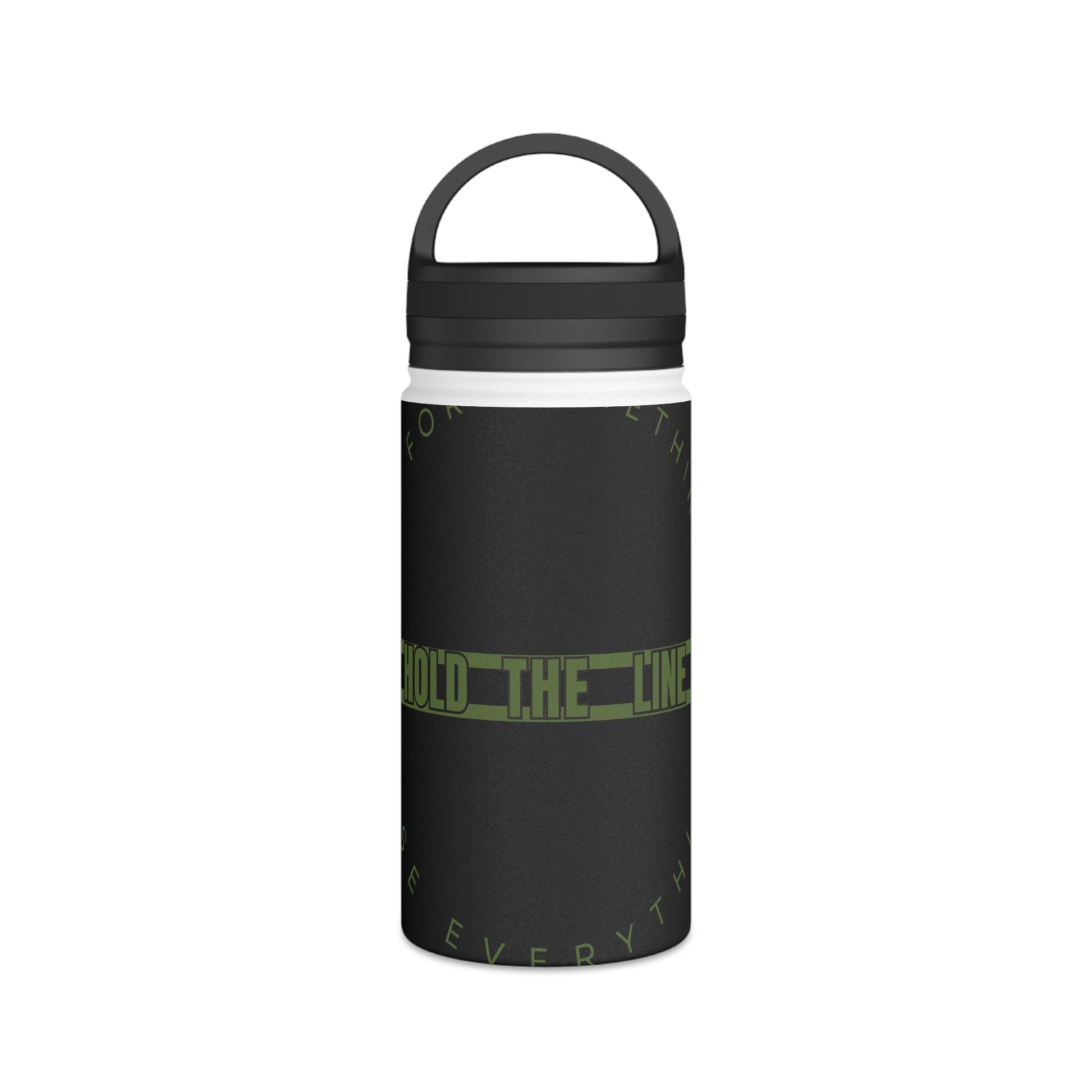 OD Green and Black Hold The Line Water Bottle - Discipline Over Motivation 24/7