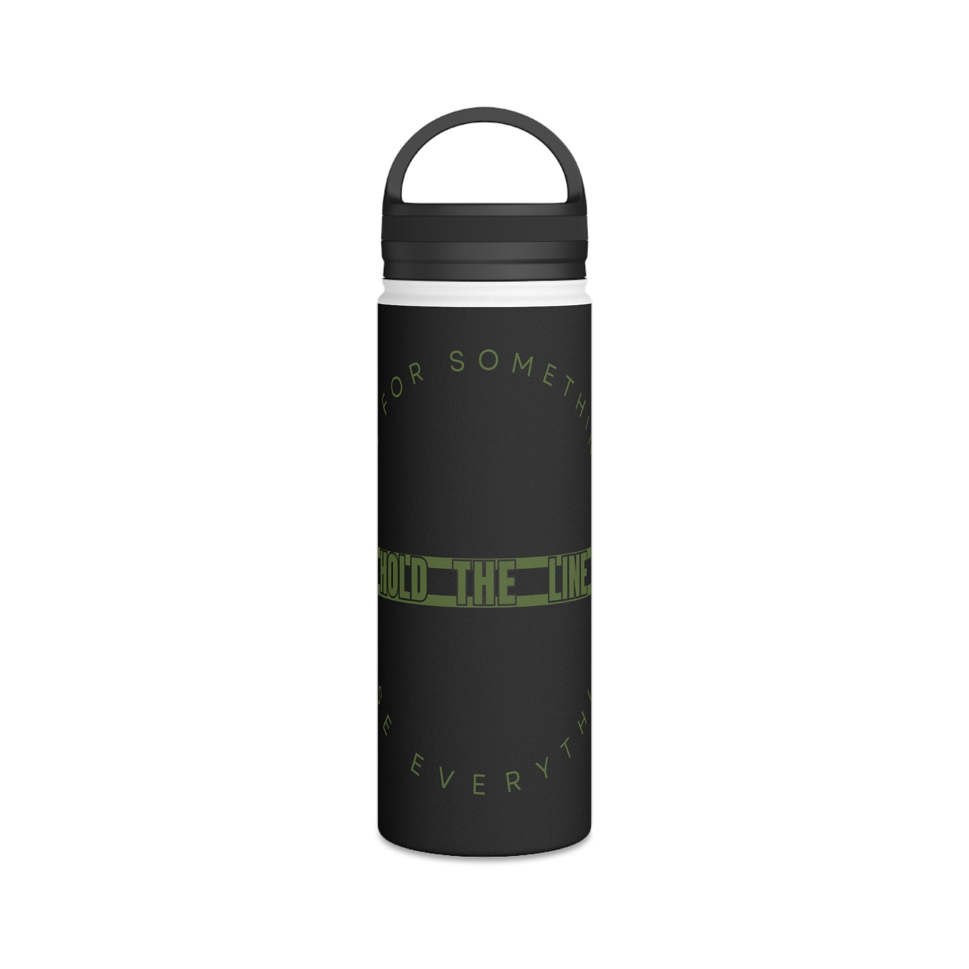 OD Green and Black Hold The Line Water Bottle - Discipline Over Motivation 24/7