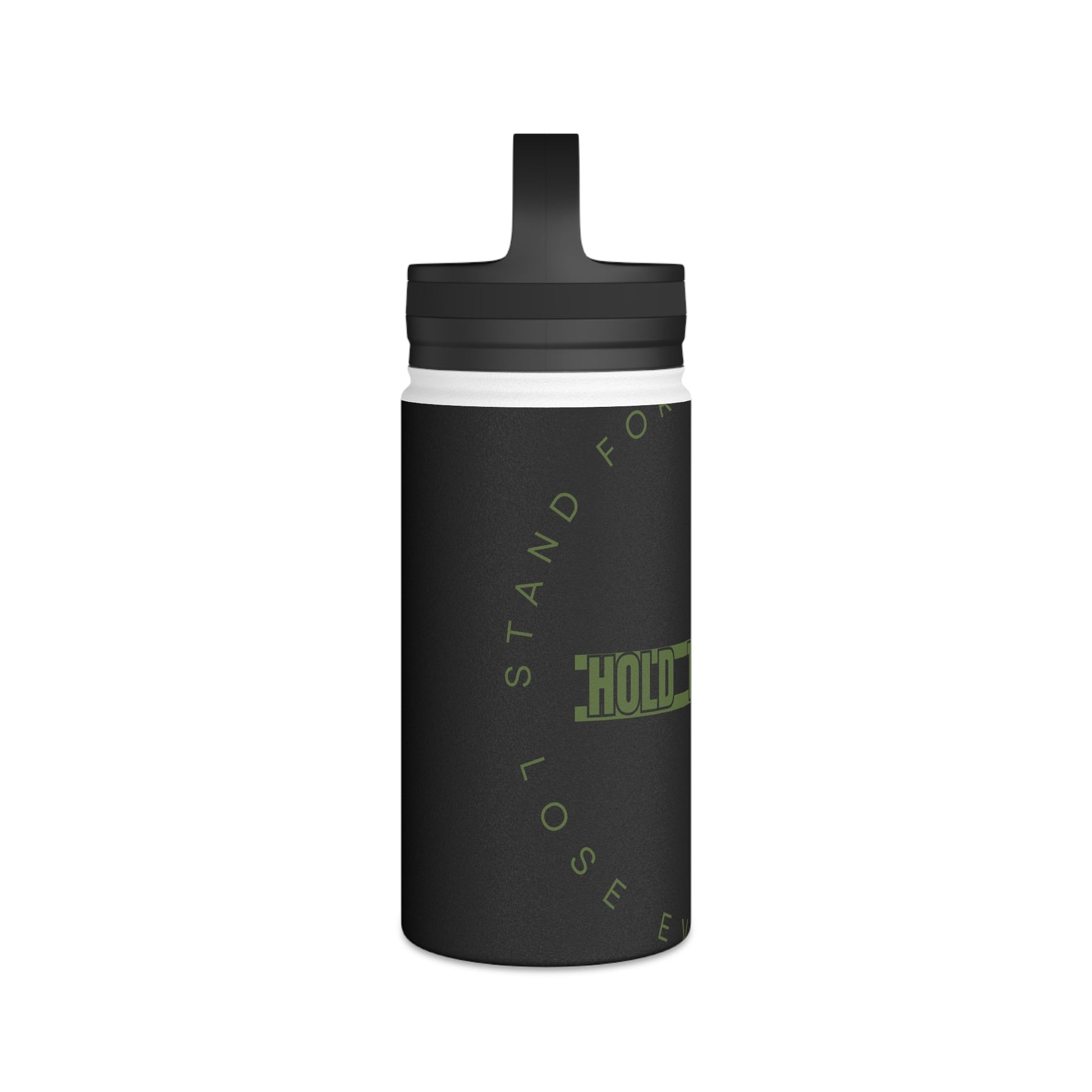 OD Green and Black Hold The Line Water Bottle - Discipline Over Motivation 24/7