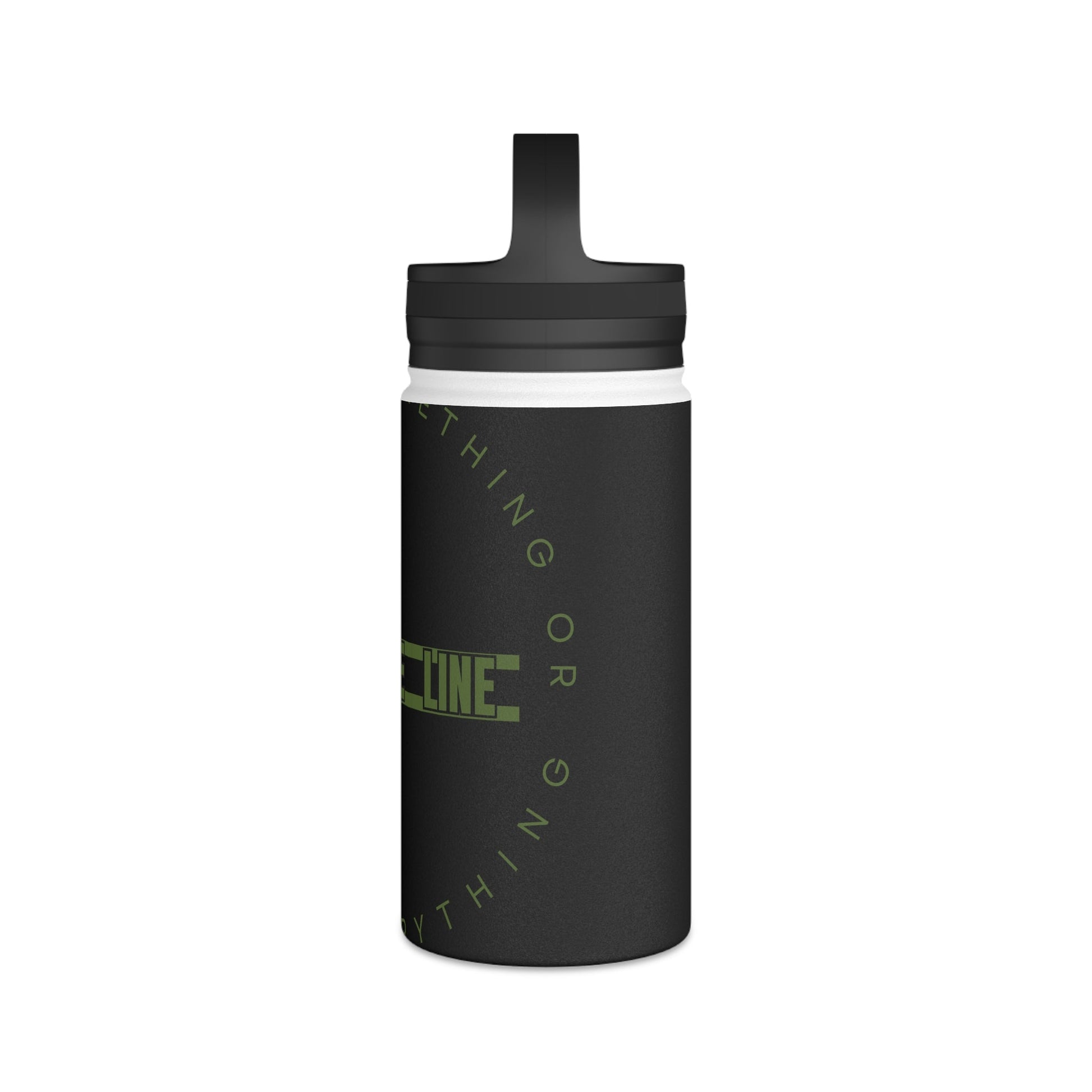 OD Green and Black Hold The Line Water Bottle - Discipline Over Motivation 24/7