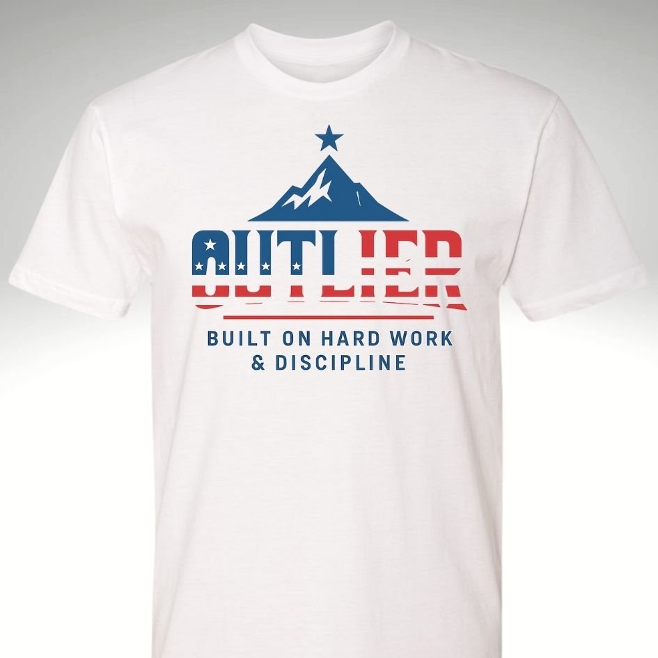 Patriotic Outlier T Shirt | Motivational Gym & Workout Apparel for Men & Women - Discipline Over Motivation 24/7