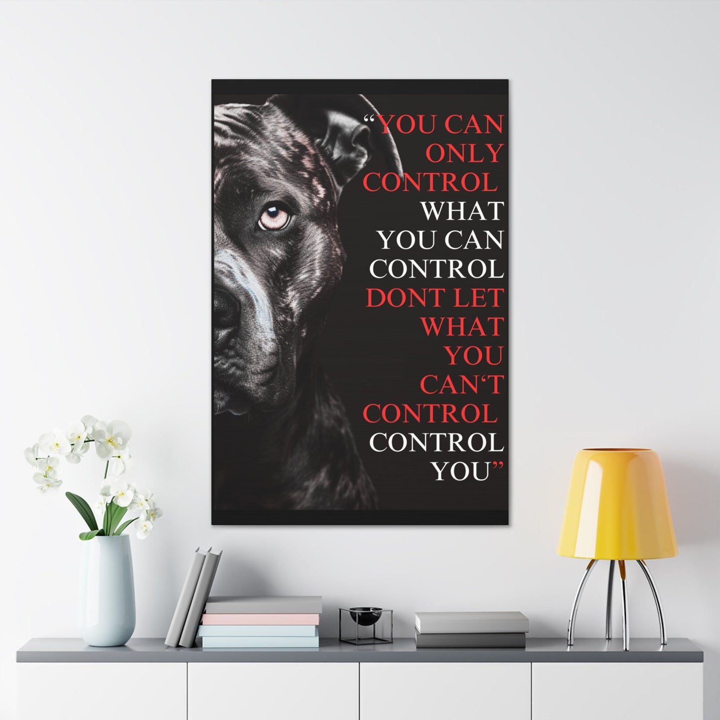 Pit Bull Control Canvas - Discipline Over Motivation 247