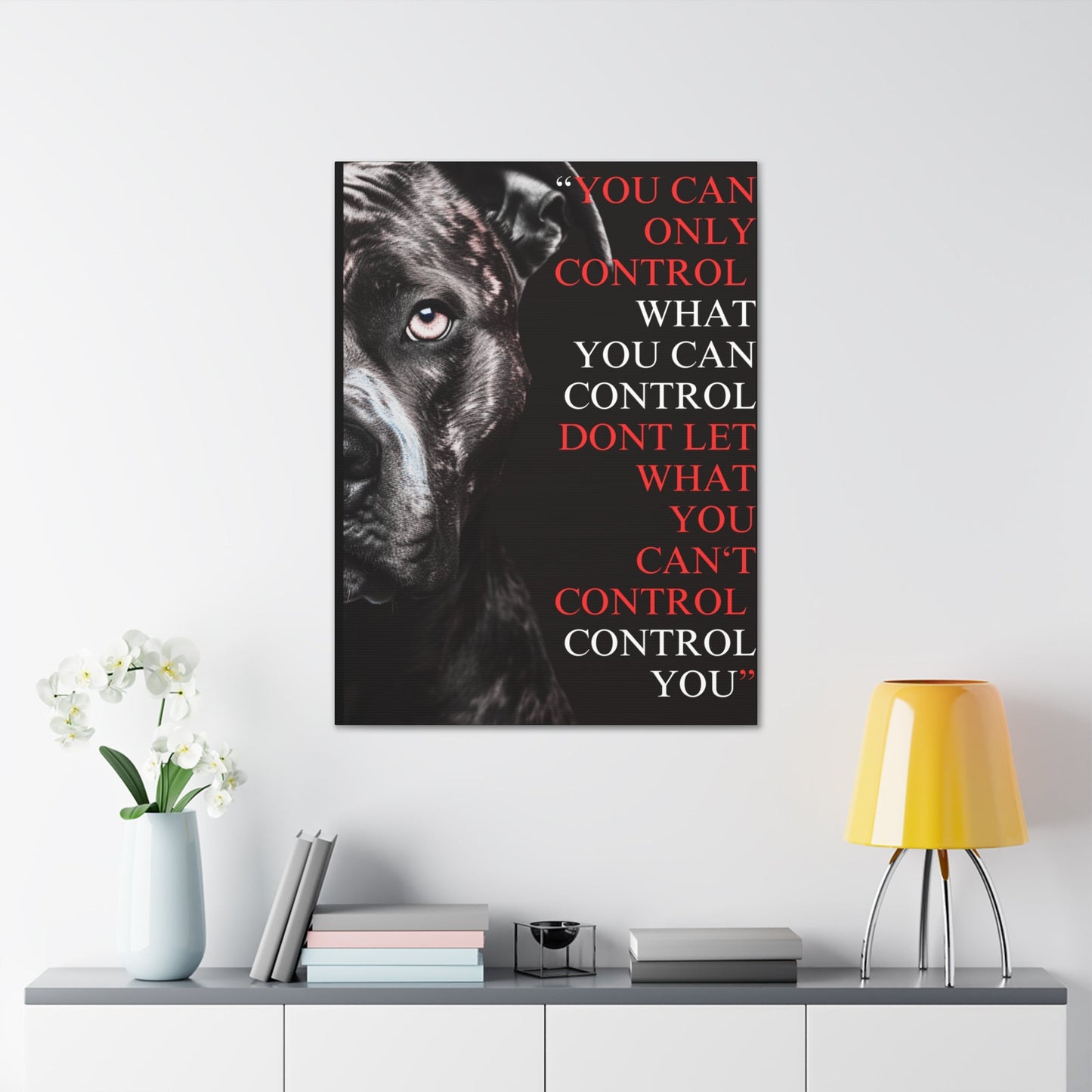 Pit Bull Control Canvas - Discipline Over Motivation 247