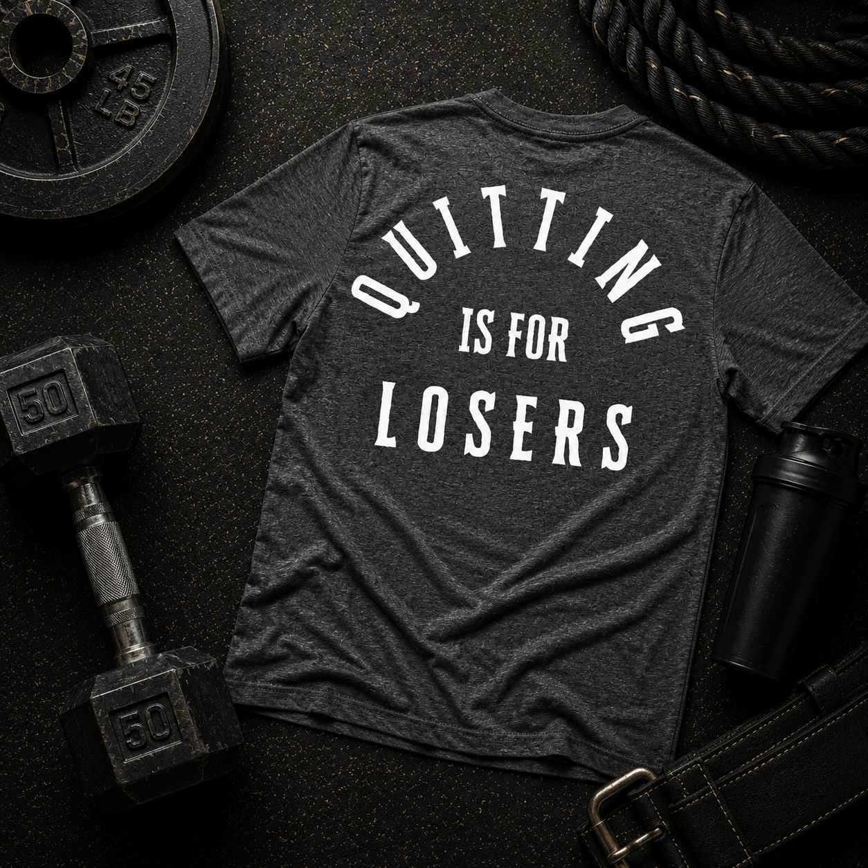 Quitting Is For Losers Tee - Discipline Over Motivation 24/7