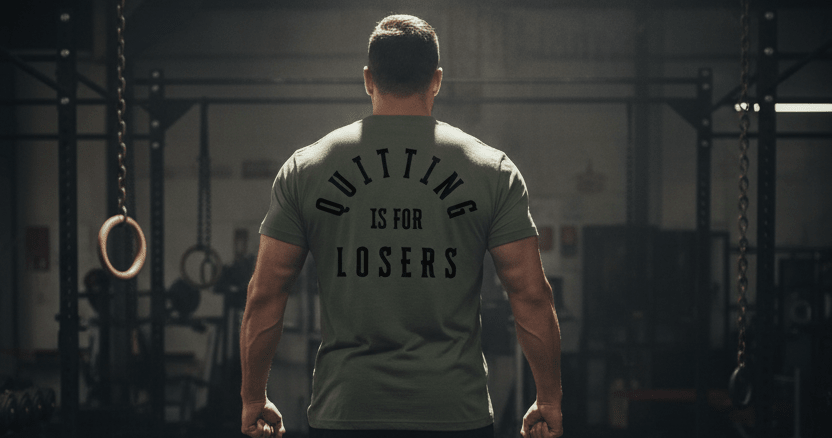 Quitting Is For Losers Tee - Discipline Over Motivation 24/7