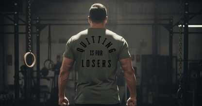 Quitting Is For Losers Tee - Discipline Over Motivation 24/7