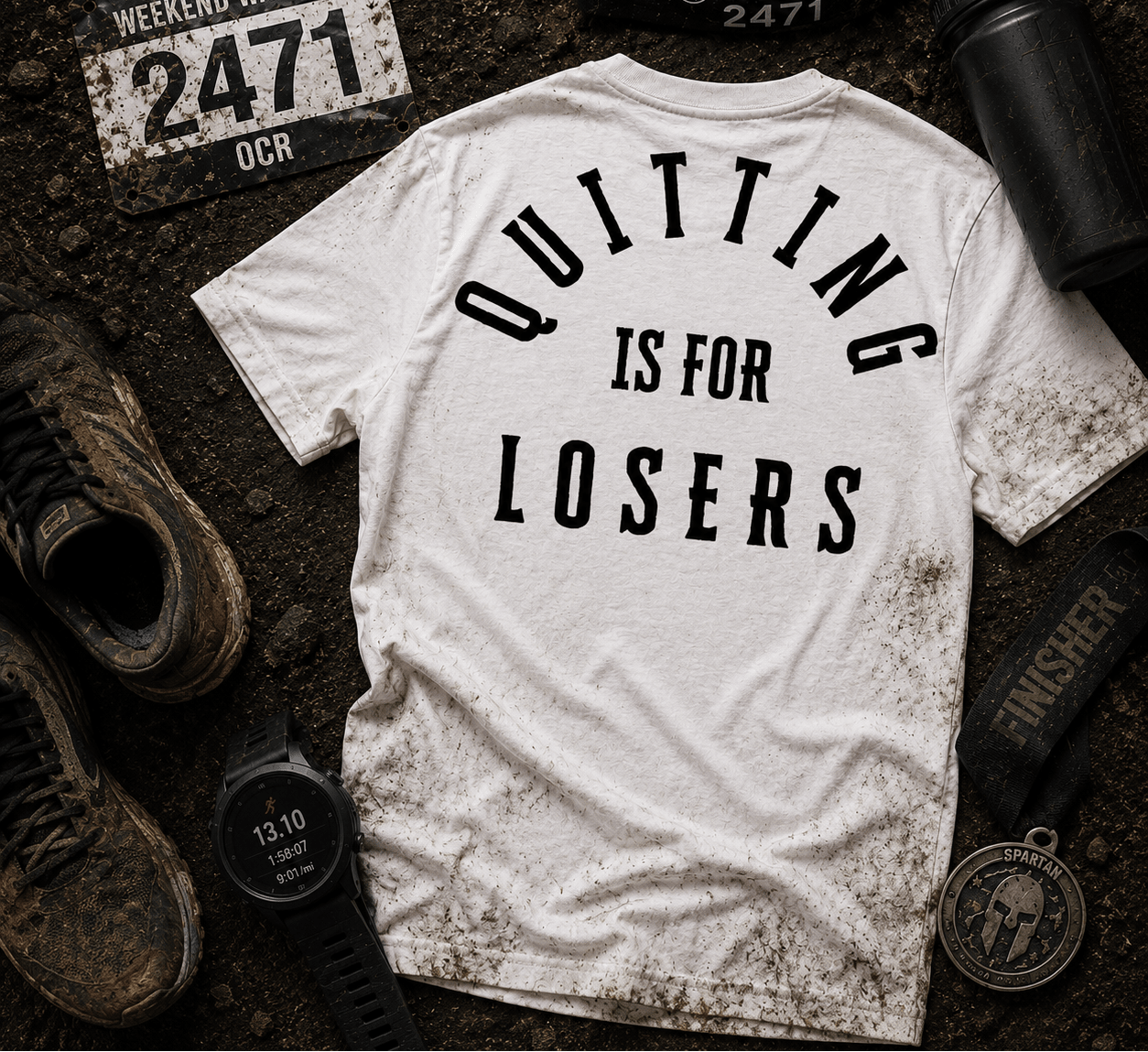 Quitting Is For Losers Tee - Discipline Over Motivation 24/7