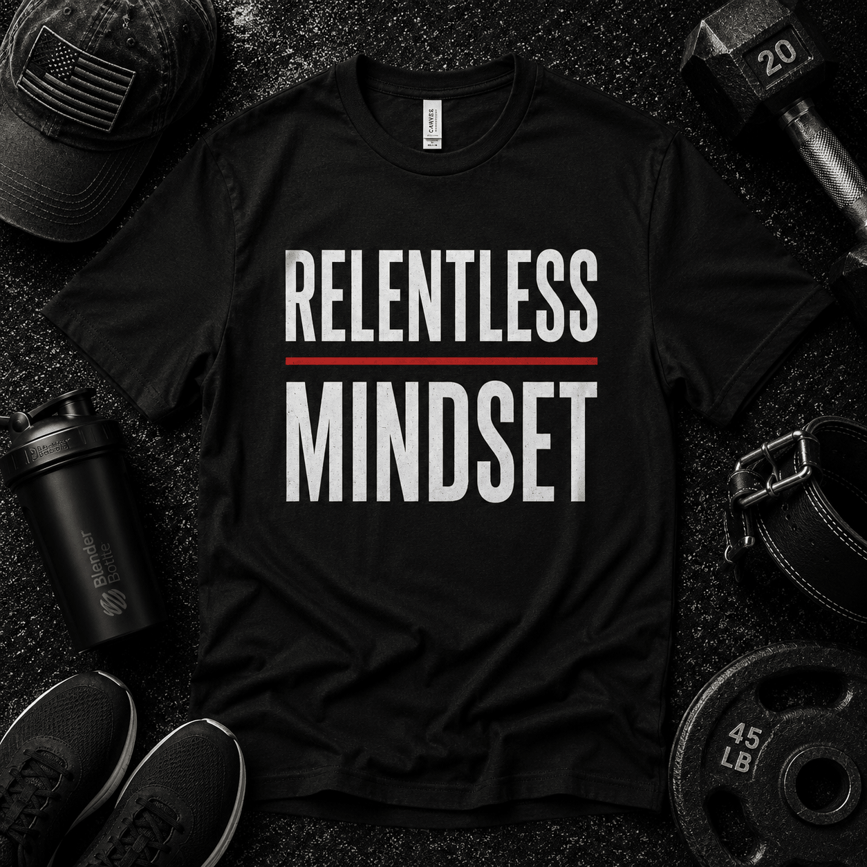 Relentless Mindset T Shirt - Discipline Over Motivation 24/7